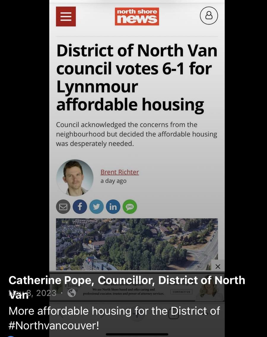 NS News: Lynnmour affordable housing vote