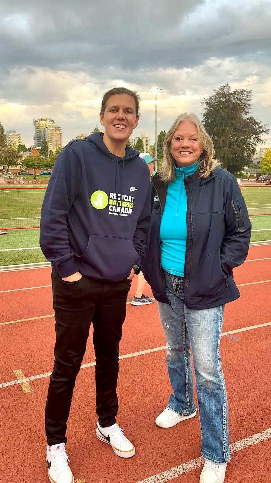 With Christine Sinclair (!)